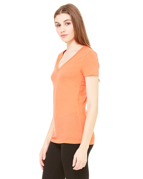 Bella + Canvas B6035 Ladies' Jersey Short-Sleeve Deep V-Neck T-Shirt