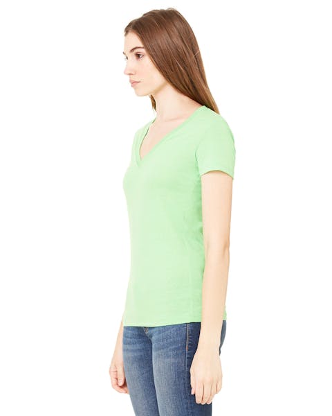 Bella + Canvas B6035 Ladies' Jersey Short-Sleeve Deep V-Neck T-Shirt