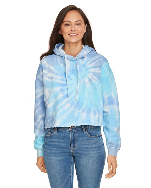 Tie-Dye CD8333 Ladies' Cropped Hooded Sweatshirt