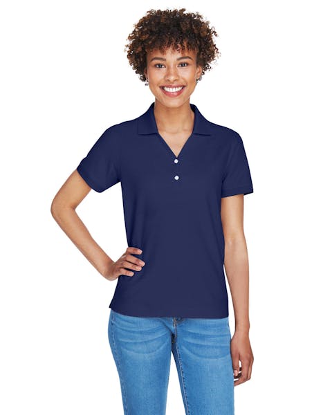 Devon & Jones D100W Ladies' Pima Piqu Y-Collar Polo