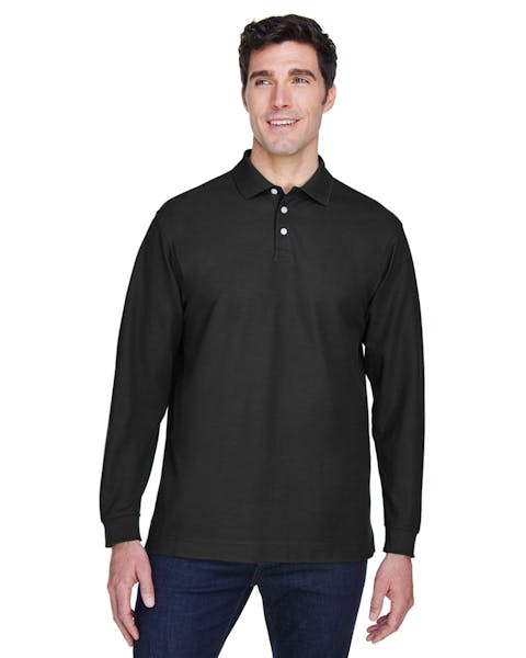 Devon & Jones D110 Men's Pima Piqu Long-Sleeve Polo