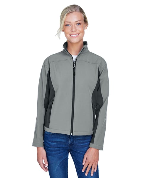 Devon &amp; Jones D997W Chaqueta Soft Shell colorblock para mujer