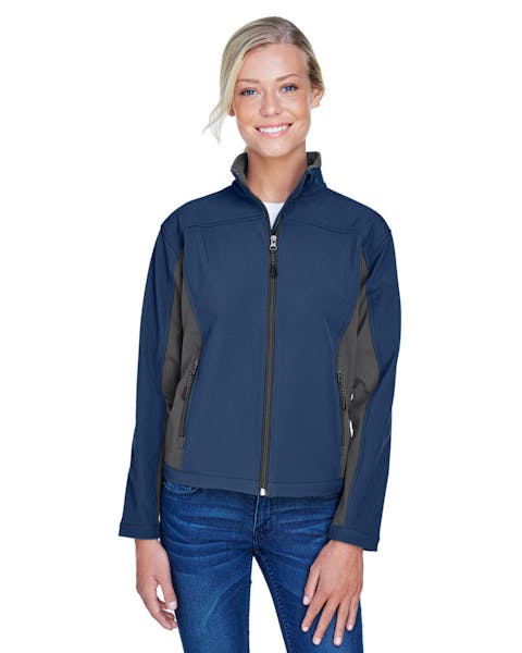 Devon &amp; Jones D997W Chaqueta Soft Shell colorblock para mujer