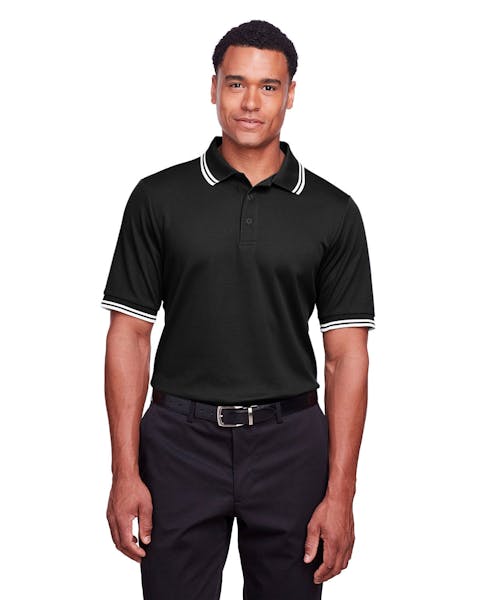 Devon & Jones DG20C Men's CrownLux Performance Plaited Tipped Polo