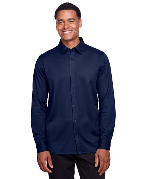 Devon & Jones DG20Z Men's CrownLux Performance Plaited Button-Down Shirt