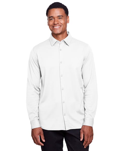 Devon & Jones DG20Z Men's CrownLux Performance Plaited Button-Down Shirt