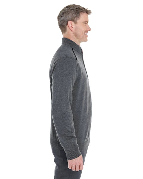 Devon & Jones DG478 Men's Manchester Fully-Fashioned Quarter-Zip Sweater