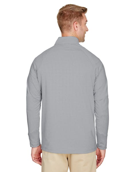 Devon & Jones DG480 CrownLux Performance Men's Clubhouse Micro-Stripe Quarter-Zip