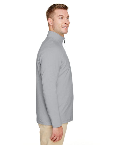 Devon & Jones DG480 CrownLux Performance Men's Clubhouse Micro-Stripe Quarter-Zip