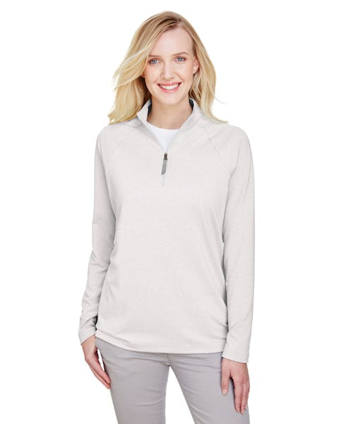 Devon &amp; Jones DG480W CrownLux Performance Ladies' Clubhouse Micro-Stripe Quarter-Zip