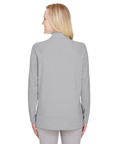 Devon & Jones DG480W CrownLux Performance Ladies' Clubhouse Micro-Stripe Quarter-Zip