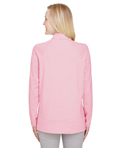 Devon &amp; Jones DG480W CrownLux Performance Ladies' Clubhouse Micro-Stripe Quarter-Zip