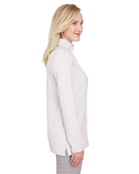 Devon &amp; Jones DG480W CrownLux Performance Ladies' Clubhouse Micro-Stripe Quarter-Zip