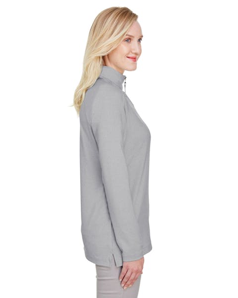 Devon & Jones DG480W CrownLux Performance Ladies' Clubhouse Micro-Stripe Quarter-Zip