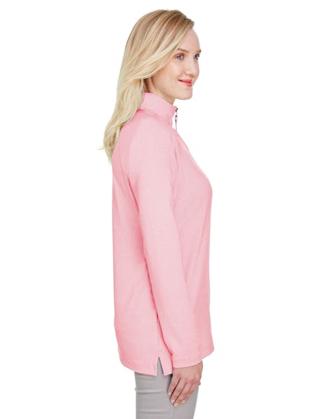 Devon &amp; Jones DG480W CrownLux Performance Ladies' Clubhouse Micro-Stripe Quarter-Zip