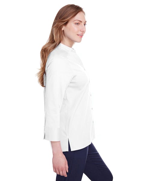 Devon & Jones DG560W Ladies' Crown  Collection Stretch Broadcloth 3/4 Sleeve Blouse