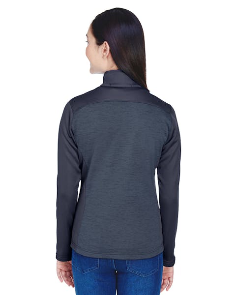 Devon & Jones DG796W Ladies' Newbury Colorblock Mlange Fleece Full-Zip