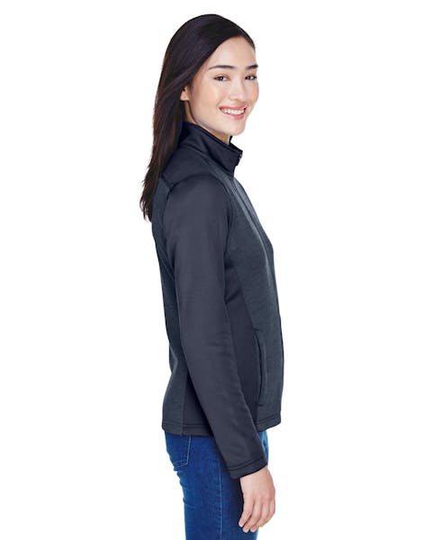 Devon & Jones DG796W Ladies' Newbury Colorblock Mlange Fleece Full-Zip