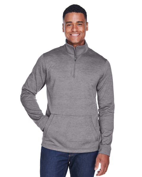 Devon & Jones DG798 Men's Newbury Mlange Fleece Quarter-Zip