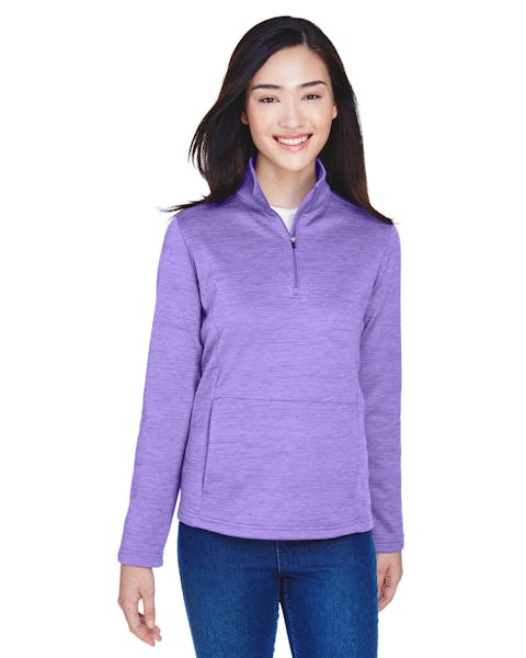 Devon & Jones DG798W Ladies' Newbury Mlange Fleece Quarter-Zip