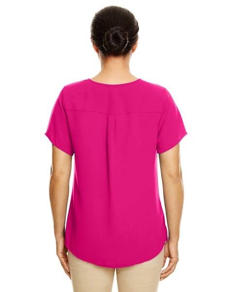 Devon & Jones DP612W Ladies' Perfect Fit  Short-Sleeve Crepe Blouse