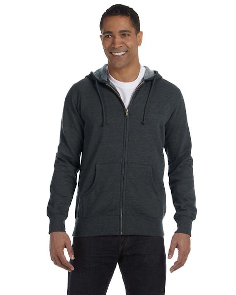 econscious EC5680 Men's Organic/Recycled Heathered Full-Zip Hooded Sweatshirt