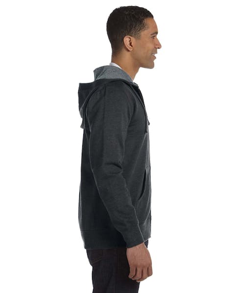 econscious EC5680 Men's Organic/Recycled Heathered Full-Zip Hooded Sweatshirt