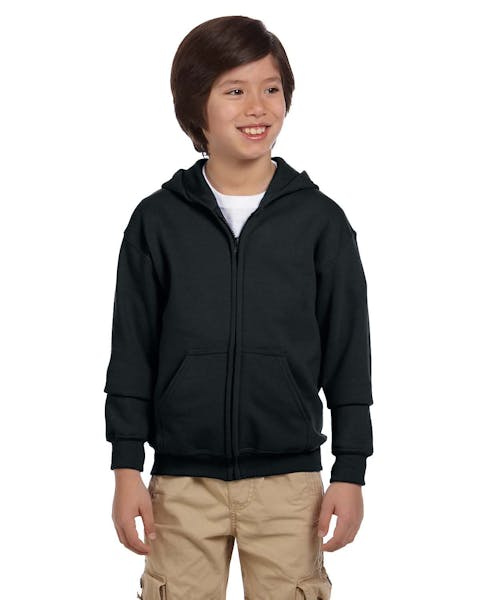 Gildan G186B Youth Heavy Blend 50/50 Full-Zip Hooded Sweatshirt