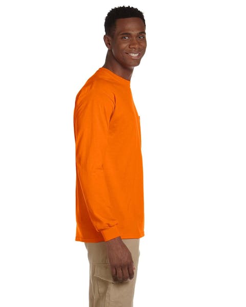 Gildan G241 Adult Ultra Cotton Long-Sleeve Pocket T-Shirt