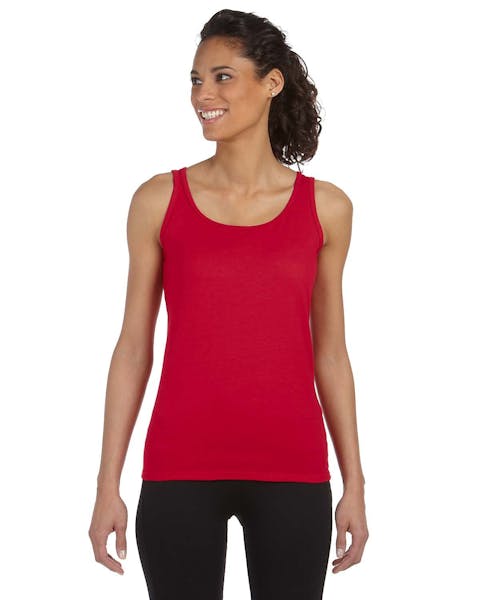 Gildan G642L Camiseta sin mangas ajustada Softstyle para mujer