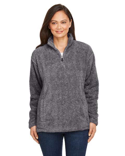 J America JA8464 Unisex Boundary Shag Quarter Zip