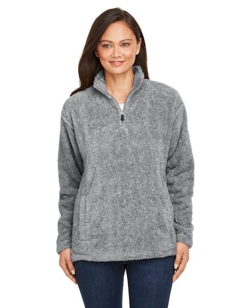 J America JA8464 Unisex Boundary Shag Quarter Zip