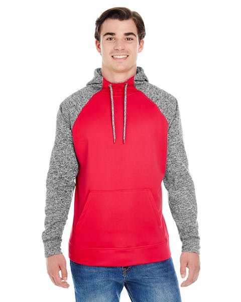 J America JA8612 Adult Colorblock Cosmic Pullover Hooded Sweatshirt