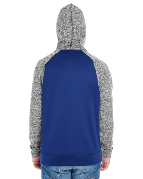 J America JA8612 Adult Colorblock Cosmic Pullover Hooded Sweatshirt