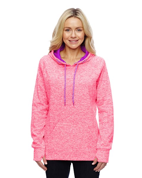 J America JA8616 Ladies' Cosmic Contrast Fleece Hooded Sweatshirt