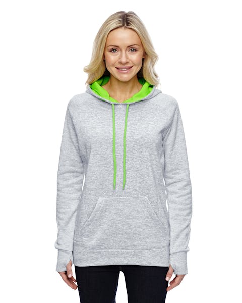 J America JA8616 Sudadera con capucha de forro polar en contraste cósmico para mujer