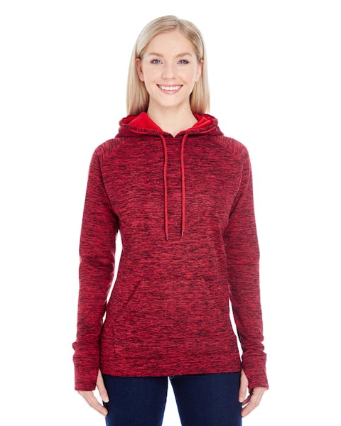 J America JA8616 Ladies' Cosmic Contrast Fleece Hooded Sweatshirt