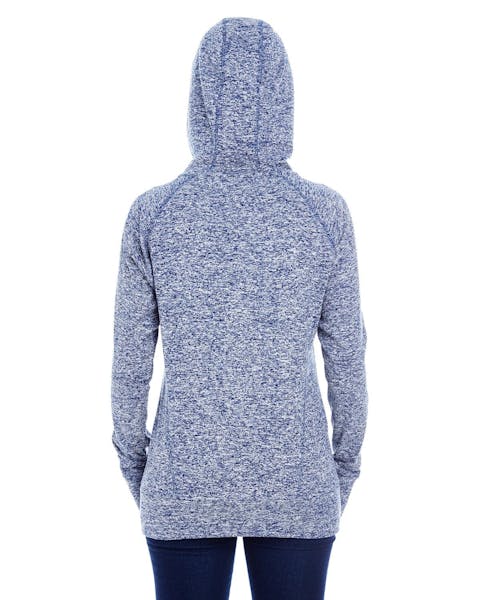 J America JA8616 Sudadera con capucha de forro polar en contraste cósmico para mujer