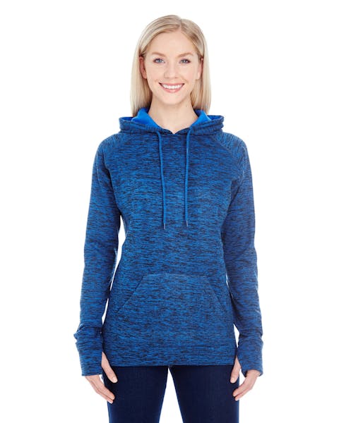 J America JA8616 Sudadera con capucha de forro polar en contraste cósmico para mujer