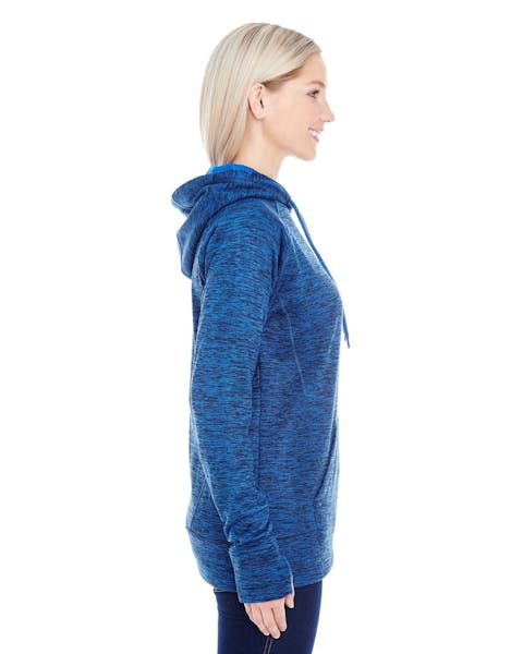 J America JA8616 Sudadera con capucha de forro polar en contraste cósmico para mujer