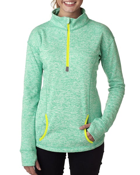 J America JA8617 Ladies' Cosmic Fleece Quarter-Zip