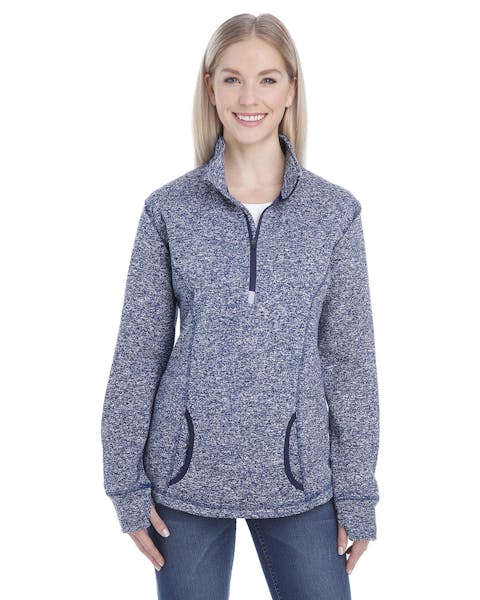 J America JA8617 Ladies' Cosmic Fleece Quarter-Zip