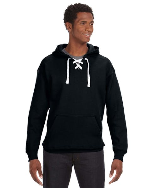 J America JA8830 Adult Sport Lace Hooded Sweatshirt