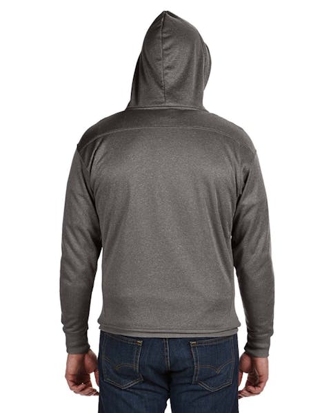 J America JA8833 Adult Sport Lace Poly Hooded Sweatshirt