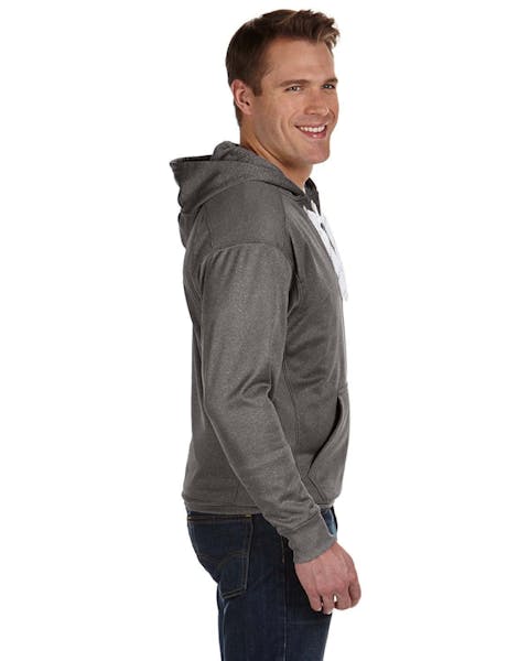 J America JA8833 Adult Sport Lace Poly Hooded Sweatshirt