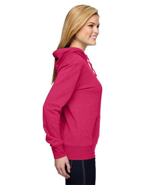 J America JA8860 - Sudadera con capucha de felpa francesa con purpurina para mujer