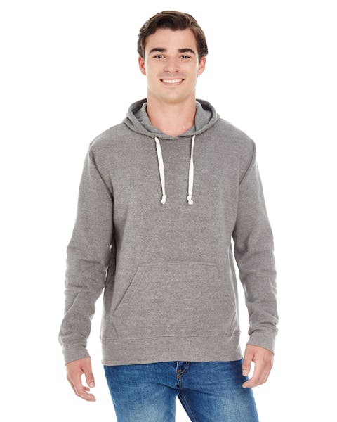 J America JA8871 Adult Triblend Pullover Fleece Hooded Sweatshirt