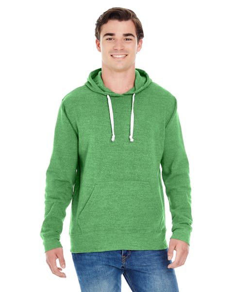 J America JA8871 Adult Triblend Pullover Fleece Hooded Sweatshirt