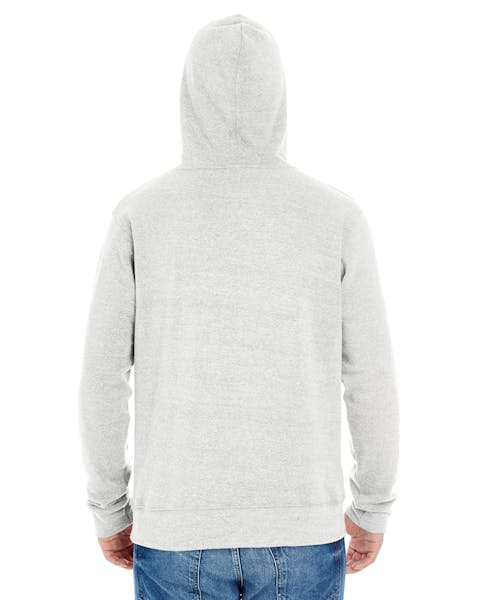 J America JA8871 Adult Triblend Pullover Fleece Hooded Sweatshirt