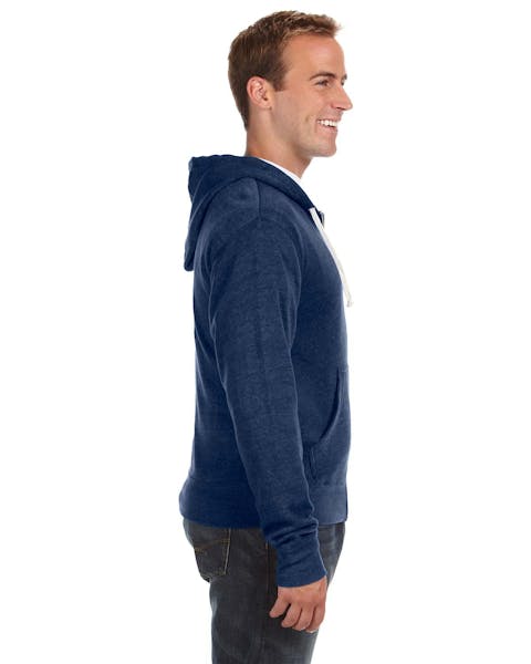 J America JA8872 Adult Triblend Full-Zip Fleece Hooded Sweatshirt